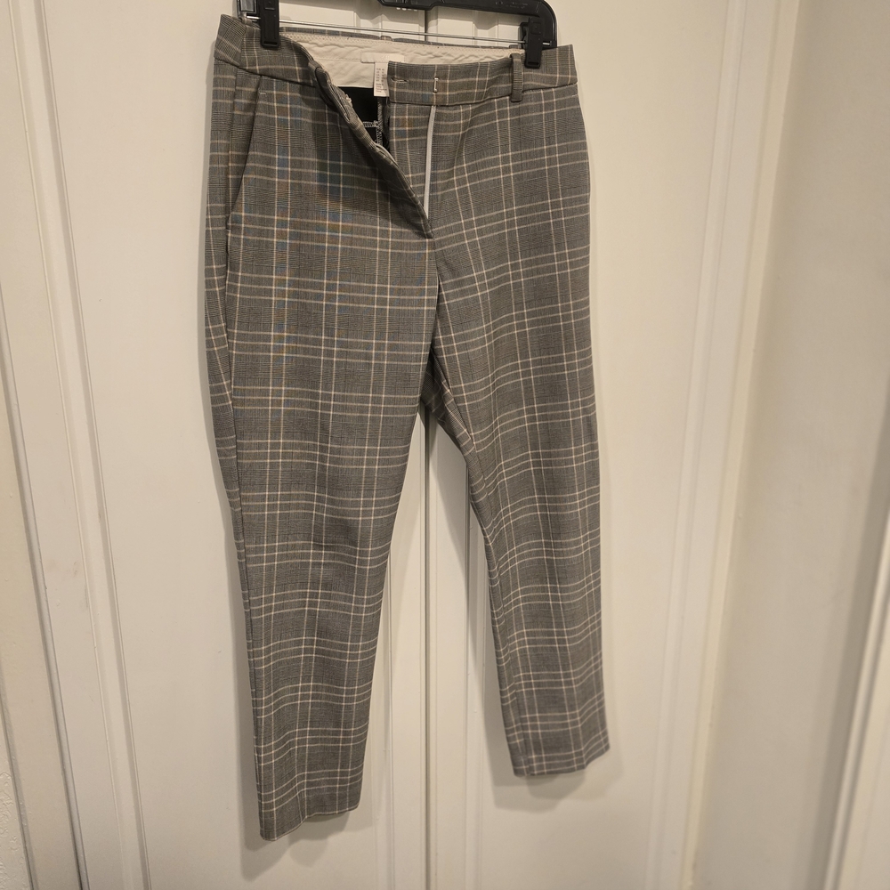 Gray Plaid Women's Pants